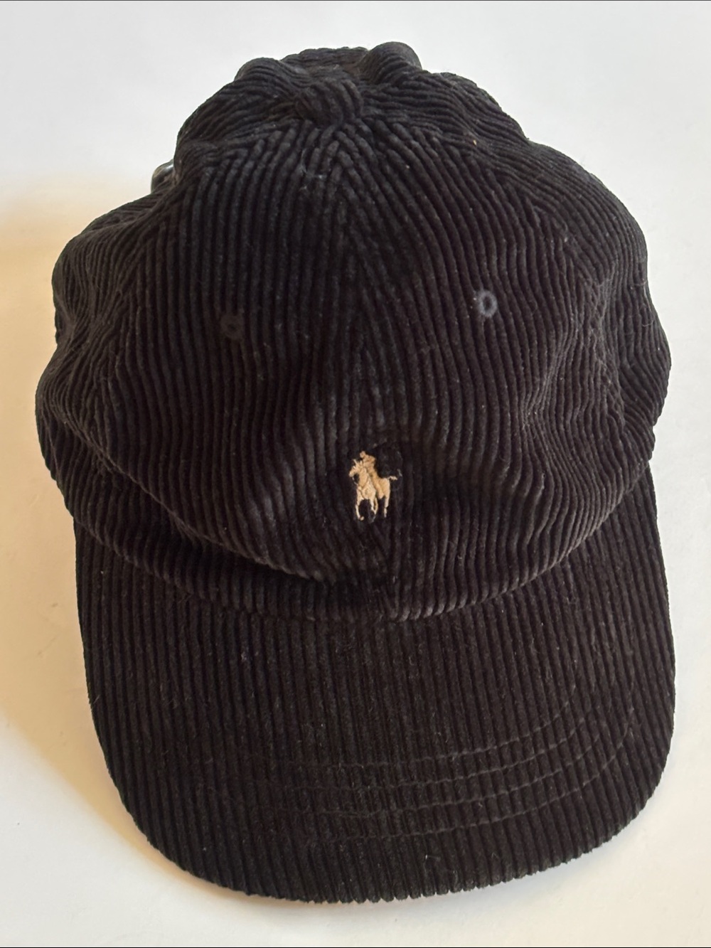 Polo Corduroy Hat Black Corduroy Dad Hat Black Polo Baseball Hat